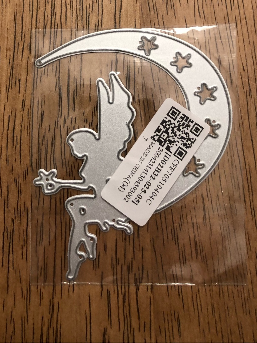 Silver Fairy and Crescent Moon Metal Cutting Dye for Cardmaking NEW